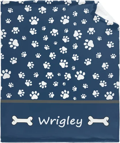 Miniatura 12 de Manta personalizada para perro, impresión de pata personalizada, regalo súper suave para mascotas, 30 x 40 pulgadas, tamaño pequeño y mascota