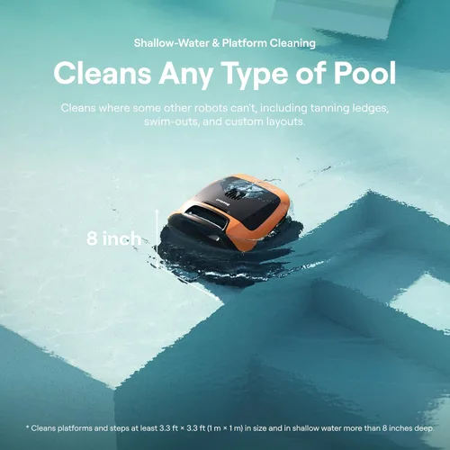 Miniatura 5 de Beatbot Sora 30 - Robot aspirador de piscina, limpiador 4 en 1 con limpieza de áreas poco profundas, 6800 GPH de potencia, estacionamiento