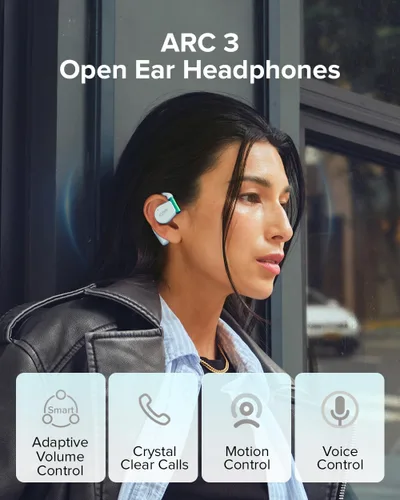 Miniatura 9 de Cleer ARC 3 Auriculares de Oído Abierto - Dolby Audio, Snapdragon Sound True Wireless Earbuds, Batería de 50Hr, Bluetooth 5.4, IPX 7, Multi-Punto