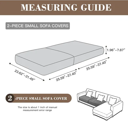 Miniatura 2 de Fundas de cojín para sofá seccional, fundas de asiento elásticas resistentes al desgaste para sofá individual, fundas protectoras lavables