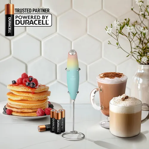 Miniatura 361 de Zulay Milk Boss Espumador de leche potente manual, hace espuma para latte, batidor para mezclar bebidas, café, miniespumador para capuchino, frappé