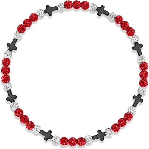 Miniatura 9 de Collar de béisbol con cuentas, cadena de cuerda deportiva ajustable con dije de cruz de béisbol, gran regalo de goteo de béisbol para jugadores