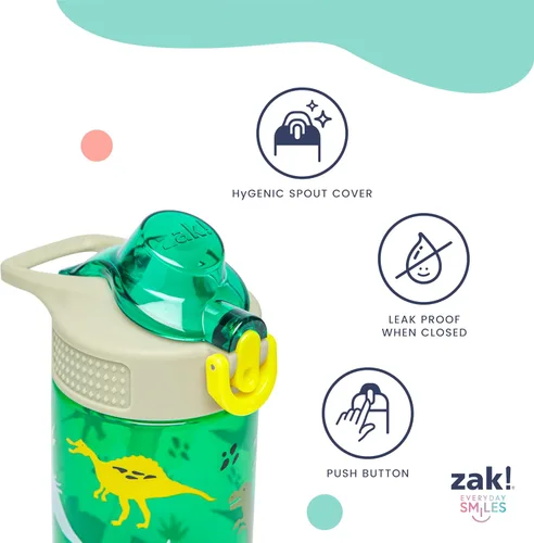 Miniatura 5 de Zak Designs Marvel Spider-Man Sage - Botella de agua para niños para la escuela o viajes, botella de agua de plástico duradero de 16 onzas