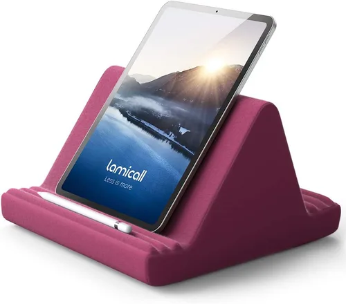 Miniatura 10 de Lamicall Soporte de Almohada para Tableta, Almohadilla Suave para el Regazo - Soporte Dock para Tableta para Cama con 6 Ángulos de Visualización