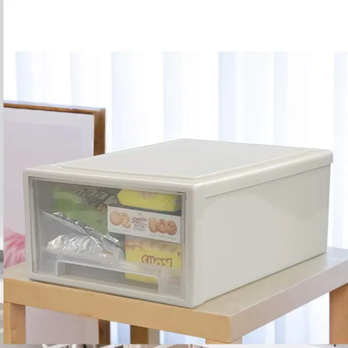 Miniatura 2 de Cajón de almacenamiento apilable de 17.8 cuartos de galón, paquete de 4 cajones de plástico