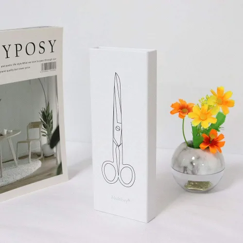 Miniatura 5 de MultiBey Tijeras profesionales doradas de 7 pulgadas, tijeras de tela resistente de acero inoxidable con caja de regalo para oficina, costura y artes