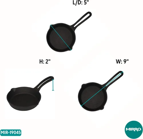 Miniatura 8 de MIRRO Mini sartén de hierro fundido de 4.5 pulgadas