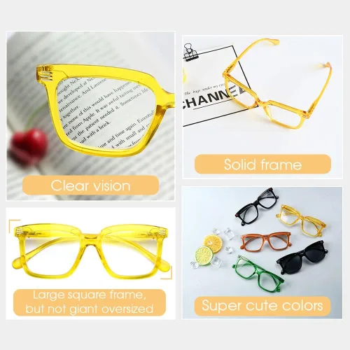 Miniatura 4 de Eyekepper Gafas de lectura cuadradas para mujer con marco grande