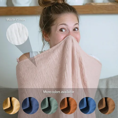 Miniatura 5 de Fundas de lactancia de muselina para lactancia materna, cuello de arco, fundas para lactancia materna para mujeres, delantal de lactancia