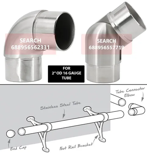 Miniatura 4 de Tubo de acero inoxidable cepillado de grado 304 de 2 "OD - 84" de largo - calibre 16 (pedido personalizado)