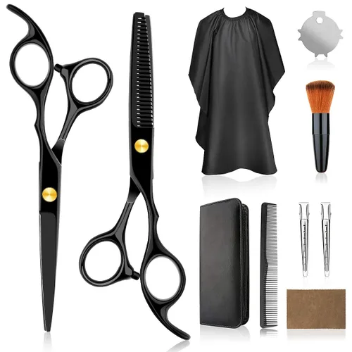 Kit profesional de corte de pelo para el hogar, tijeras de corte de pelo para el hogar, peluquería/salón/kit de tijeras de adelgazamiento para el