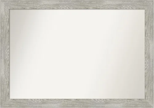 Miniatura 15 de Amanti Art Espejo de baño gris para sobre el fregadero, 31 x 48 pulgadas, espejo de tocador rectangular estrecho de color gris, marco de madera