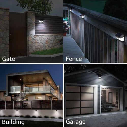 Miniatura 6 de TORCHSTAR Luces solares con sensor de movimiento para exteriores, IP65, impermeable, inalámbrica, iluminación de pared para exteriores, para Negro