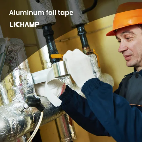 Miniatura 3 de Lichamp Cinta de papel de aluminio HVAC, paquete de 2 cintas aislantes de metal para conductos, sellado de aire acondicionado de CA, 2 pulgadas x 70
