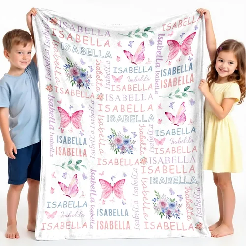Miniatura 8 de ICELIETE Envía al día siguiente, mantas personalizadas para niños, manta personalizada con nombre, manta de franela, regalos de Navidad y cumpleaños