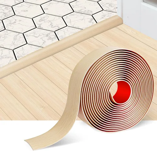 Miniatura 12 de Tira de transición de piso autoadhesiva, tiras para cubierta de piso, laminado de vinilo de 2" de ancho, divisores planos para transiciones, diseño