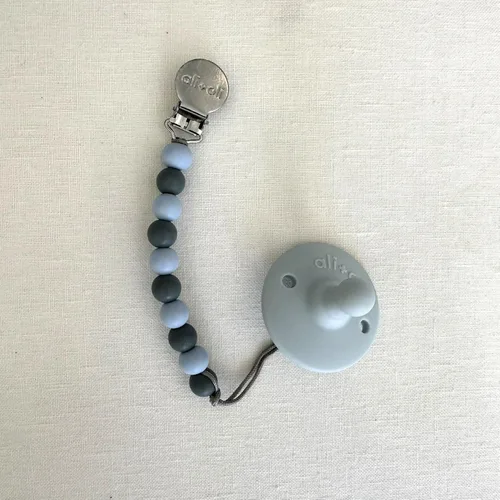 Miniatura 5 de Ali+Oli Clip de silicona para chupete para bebé (hierro fino) 100% de grado alimenticio sin BPA para recién nacido, clip para bebé niño o niña