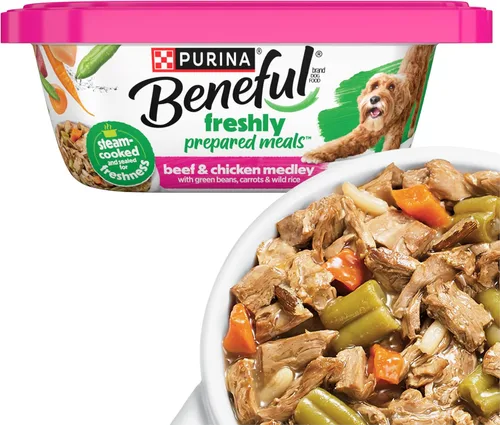 Comidas preparadas Purina Beneful, comida para perro, paquete surtido, 10 onzas Tubo, paquete de 8