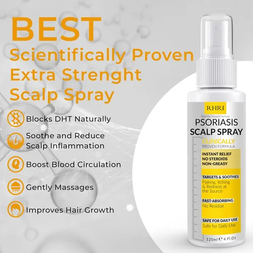Miniatura 3 de Psoriasis Scalp Spray Tratamiento de psoriasis y caspa para infecciones por levaduras del cuero cabelludo, brotes de psoriasis y foliculitis