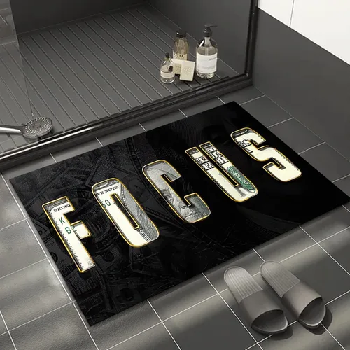 Miniatura 4 de GUBIYU Money Rug - Alfombra negra de 100 dólares con respaldo antideslizante, 23.6 x 35.4 pulgadas Blanco y negro 012