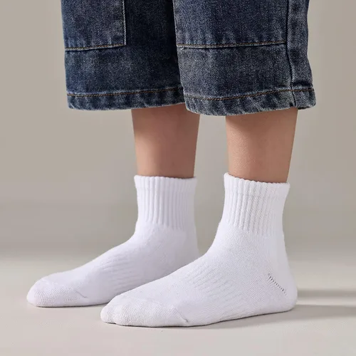 Miniatura 42 de EPEIUS Calcetines acolchados de algodón grueso para niños y niñas, calcetines atléticos deportivos para correr, paquete de 6 unidades, 4-14 años