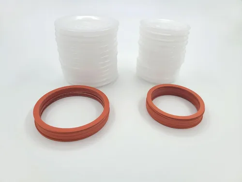 Miniatura 3 de El paquete de tapas reutilizables para conservas incluye 12 tapas y anillos de boca ancha y 12 de boca regular y 24 etiquetas solubles para tarros