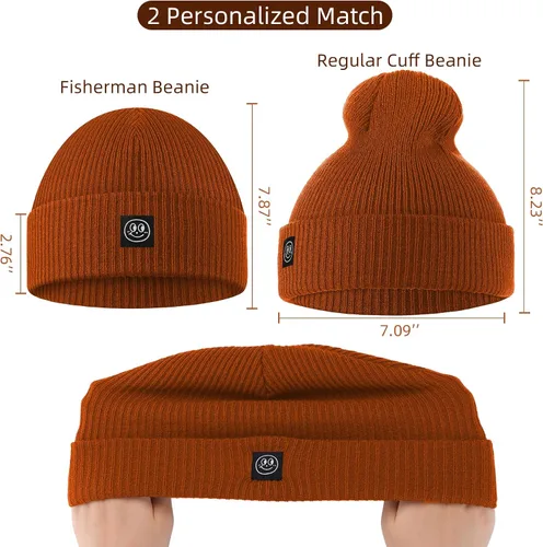 Miniatura 6 de Gorro para hombre con gorro de invierno con sonrisa, unisex, de punto, suave, cálido, con puños