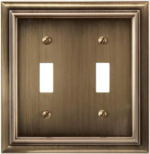 Miniatura 30 de Amerelle 94BW Continental - Placa de pared, 1 en blanco, metal fundido, blanco, 1 paquete