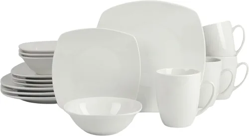 Miniatura 15 de 10 Strawberry Street Juego de vajilla Simply Coupe de 16 piezas, blanco - SM-1600-CP-SW