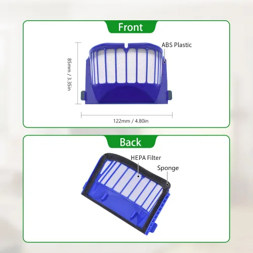 Miniatura 2 de Filtros de repuesto compatibles con iRobot Roomba 675 677 670 665 655 645 614 694 692, solo 6 unidades.
