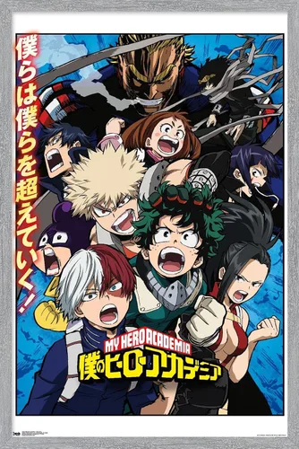 Miniatura 14 de My Hero Academia - Póster de pared Key Art 2, 22.37 x 34.00 pulgadas, paquete de póster y montaje