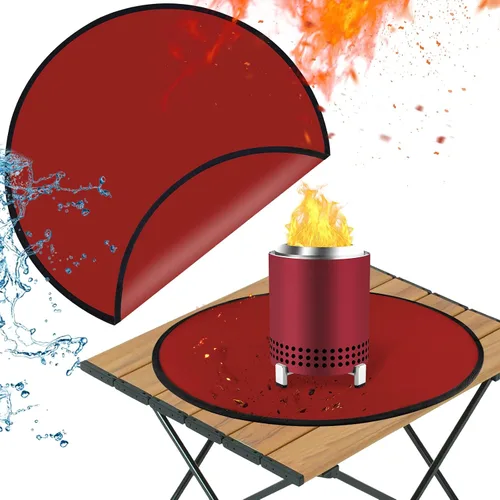 Miniatura 7 de Tapete para hoguera de 18.5 pulgadas compatible con accesorios Solo Stove Mesa y Mesa XL, tapete ignífugo compatible con Solo Stove Mesa, tapetes