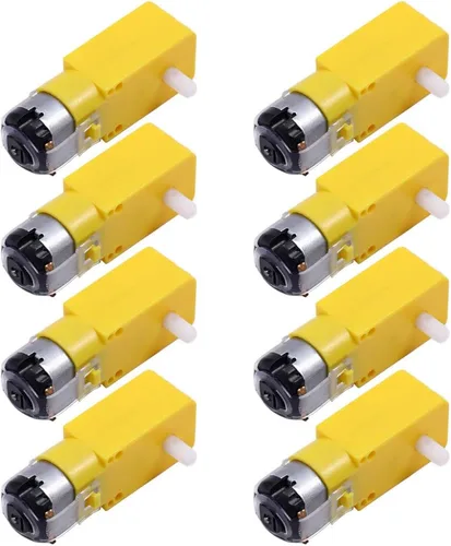 Gebildet 8pcs DC3V-12V DC Geared Motor, para aviones Juguetes/Cuerpo robótico/Coche de juguete de tracción en las cuatro ruedas, Número de lote:
