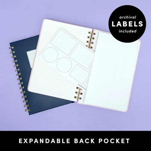 Miniatura 5 de PAPERAGE Cuaderno de espiral rayado, (azul marino, verde oliva, kraft), paquete de 3, 160 páginas, tamaño mediano de 5.5 x 8 pulgadas, papel grueso