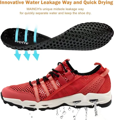 Miniatura 3 de MAINCH Zapatos de agua de senderismo para mujer, de secado rápido, para deportes al aire libre