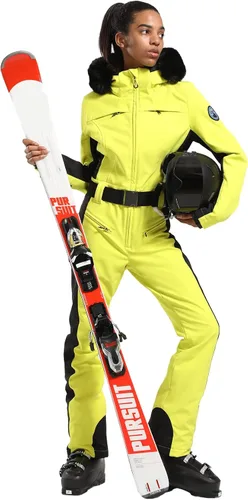 Miniatura 46 de GSOU SNOW Traje de esquí para mujer, traje de nieve de una pieza, para snowboard, delgado, aislante, impermeable, resistente al viento