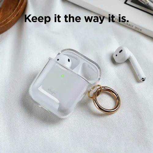 Miniatura 2 de Elago - Funda con llavero para audífonos AirPods 1 y 2 de Apple Transparente