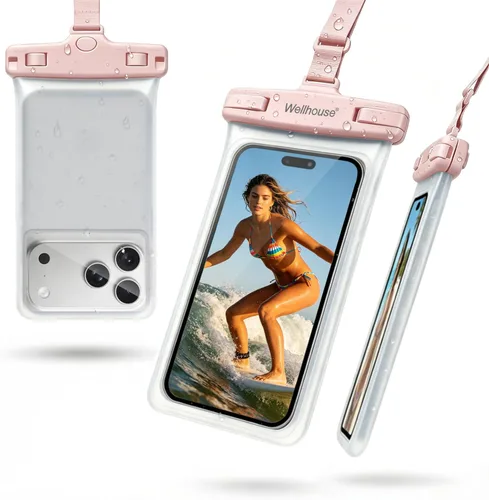 Miniatura 30 de wellhouse Bolsa impermeable para teléfono, Funda impermeable para teléfono para iPhone 16 15 14 13 12 Pro Max XS Samsung, Bolsa seca para celular 1