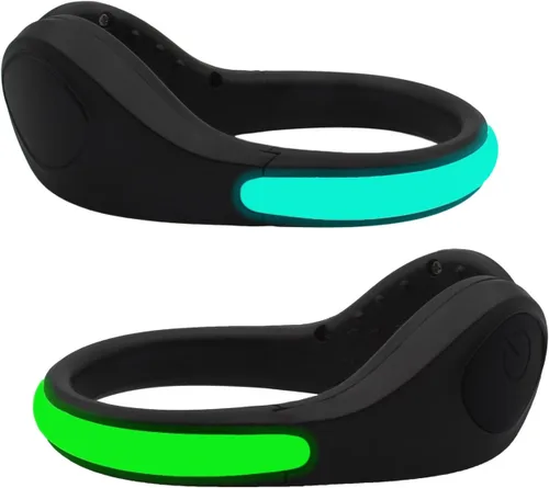 Luces con clip para zapatos (paquete de 2) equipo de seguridad reflectante para correr nocturno, para corredores, corredores, ciclistas, caminantes,