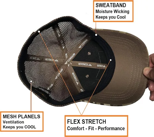 Miniatura 4 de Condor Flex Tactical Mesh Cap Scorpion LXL 7.5" - 7.75", SCORPION