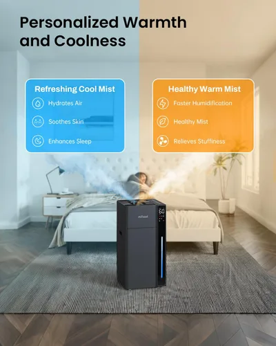 Miniatura 3 de Mifasol Humidificador de niebla cálida y fría para habitación grande, humidificadores de 5.3 galones/20 litros para el hogar, 1500 pies cuadrados