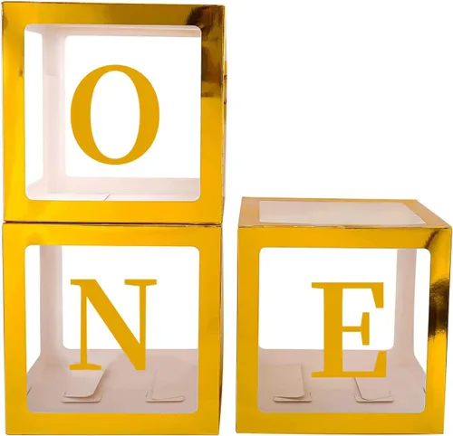 Miniatura 11 de Sooyee Cajas de bebé transparentes negras con letras para baby shower, decoración de baby shower, fiesta de cumpleaños, cajas de globos Negro