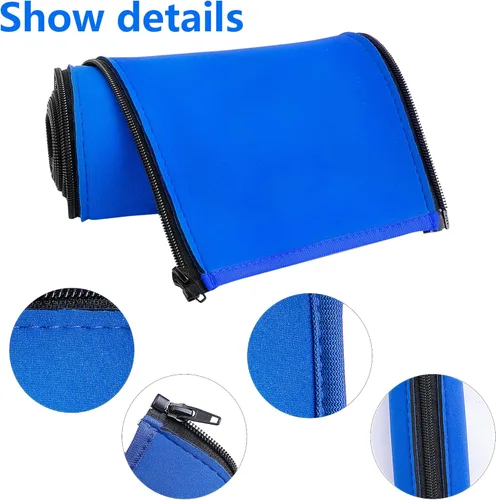 Miniatura 3 de Cubiertas para barandillas de piscina, 4 pies con cremallera, cubierta de neopreno para barandillas de piscina, para asas de escalera de piscina