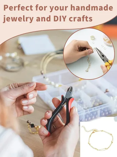Miniatura 4 de OHINGLT Juego de 700 cierres de pinza de langosta y anillos abiertos, chapado en oro, cierre de collar y pulsera para hacer joyas