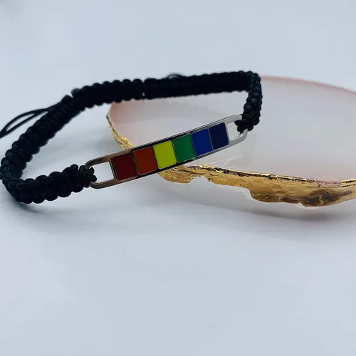 Miniatura 7 de Mall of Style Collar y aretes de orgullo gay arcoíris para hombres y mujeres, joyería unisex de arco iris, ladrillos de plástico LGBT, joyería