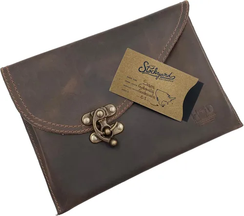 Miniatura 5 de Hide & Drink, Bolso de mano vintage hecho a mano de cuero de grano completo, moda para mujer
