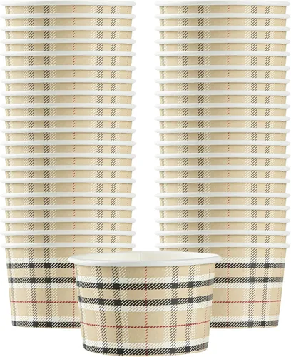 Miniatura 25 de Coppetta - Vasos de postre de 5 onzas, 50 tazas desechables para helado, tapas se venden por separado, cuencos de yogur congelado resistentes