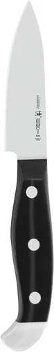 HENCKELS Cuchillo de chef compacto de 3 pulgadas ultraafilado, diseñado en Alemania con más de 100 años de maestría, color negro/acero inoxidable