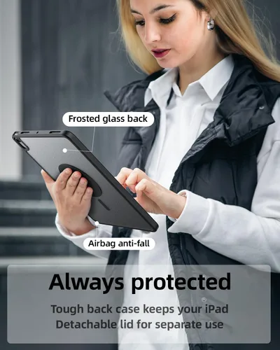 Miniatura 5 de Funda Magnética para iPad Air de 5ª Generación 2022 / Funda para iPad Air 4ª 2020 de Doble Capa con Folio Magnético, Ángulos Múltiples y Soporte