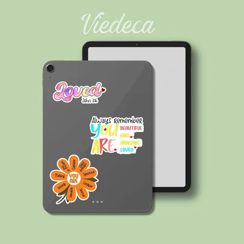 Miniatura 6 de (3 piezas) y de alguna manera, después de todo, She Still Bloomed in the Way She was Meant to Sticker inspirador frases motivacionales citas